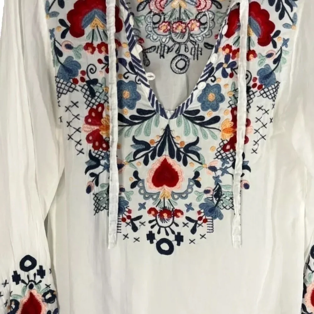 Johnny Was heavily embroidered Bisma blouse NWT - Picture 6 of 8